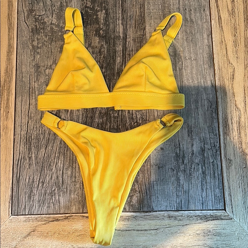 SHEIN Yellow Bikini Set